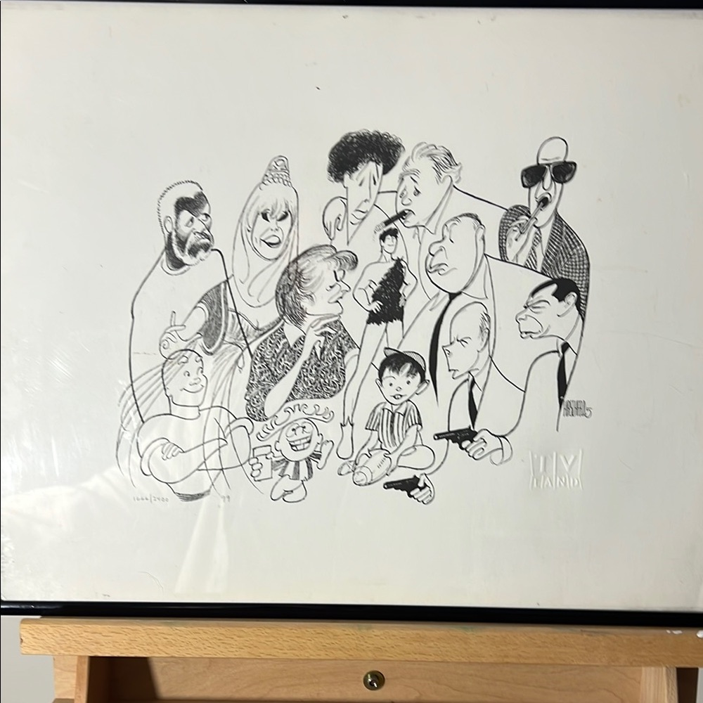 Limited Edition 1999 “TV Land” Lithograph by Al Hirschfeld #1666/2400